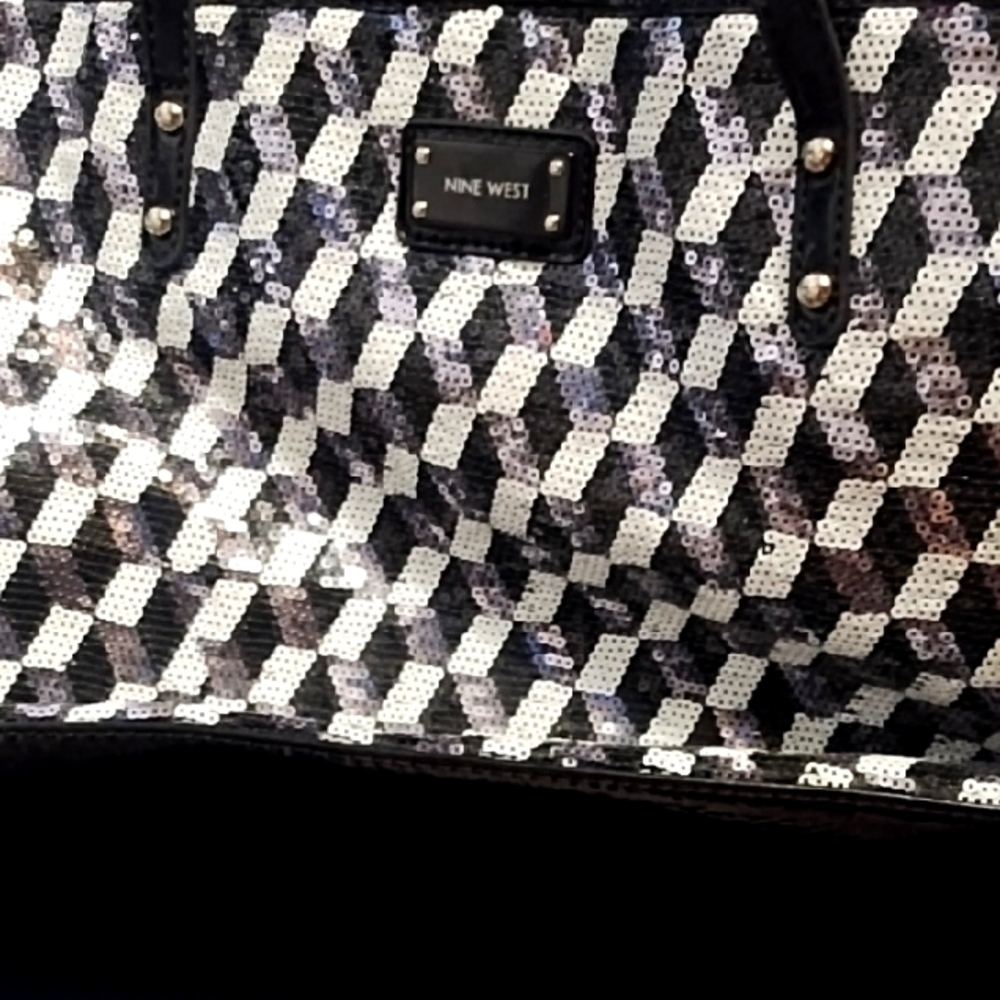 Nine West Black and Silver Sequin Women's Bag